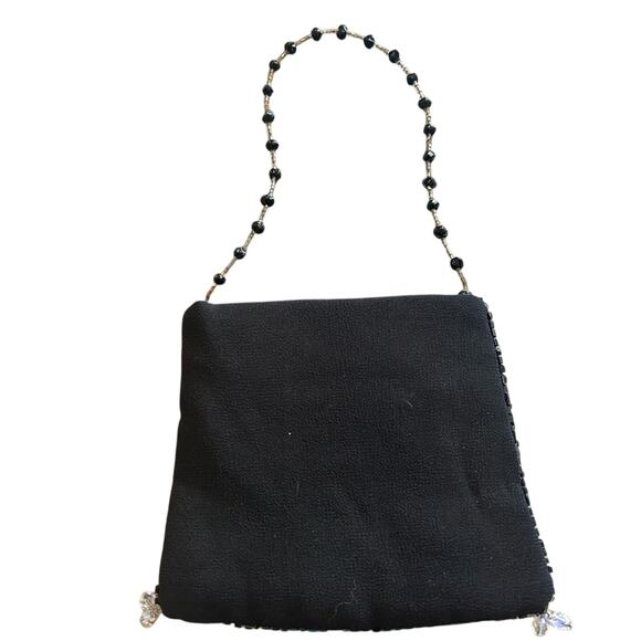 Rangi- Mini Purse- Black with beading, beaded handle, micro purse- prom- y2k - Picture 2 of 8